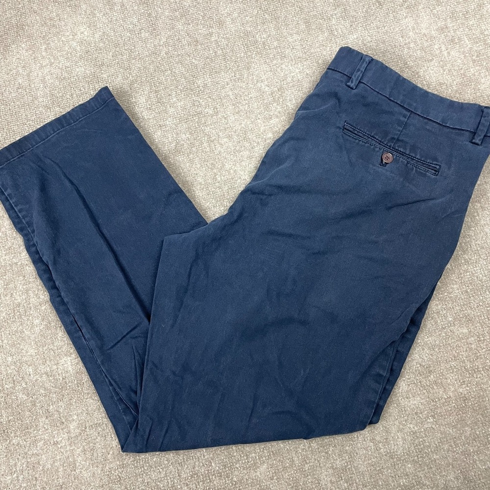 Old Navy Ultimate Slim Built In Flex Pants Mens 40x32 Blue Cotton Straight Leg